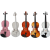 琴茲(Qin Ci)初心者子供バイオリン様のバイオリン配送セント1/8ナツメ赤