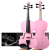 琴茲(Qin Ci)ピンクのバイオリンは、初めめて大人の子供のためにあげるあげるあげる木のデザィンを習いました。学生は新米です。バイオリンを練習します。3/4（教育ビデオをプロにする。）
