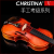 クリシティナ(Christina)クリーシティィV 04黒木手工実木大人子供試合格クラス入力品バーイオリン初心者ラトス1/8イタリアエグゼク身長105 cm以上